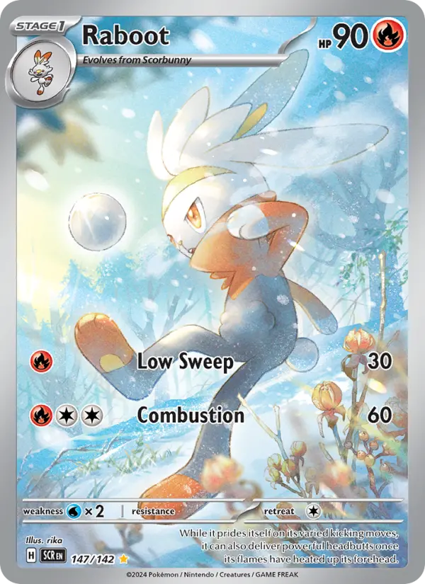 Raboot Illustration rare Pokemon card #147 from Stellar Crown