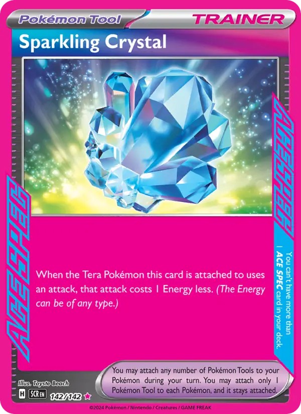 Sparkling Crystal ACE SPEC Rare Pokemon card #142 from Stellar Crown