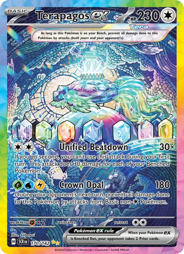 Terapagos ex Special illustration rare Pokemon card #170 from Stellar Crown