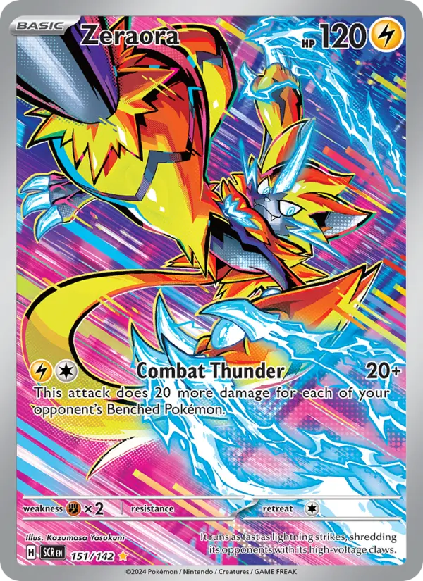 Zeraora Illustration rare Pokemon card #151 from Stellar Crown