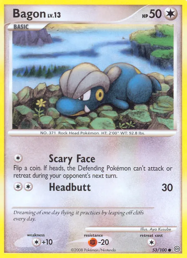 Bagon Common Pokemon card #53 from Stormfront