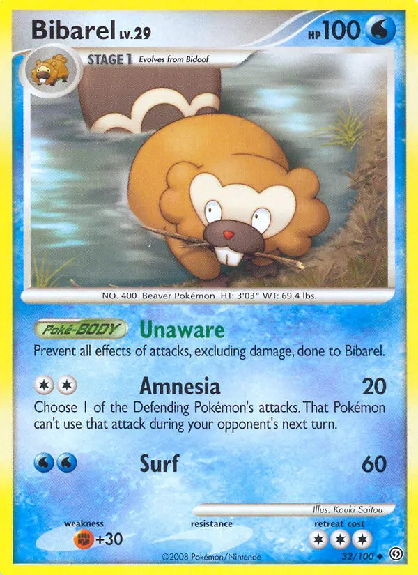 Bibarel Uncommon Pokemon card #32 from Stormfront