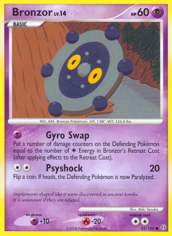 Bronzor Common Pokemon card #55 from Stormfront