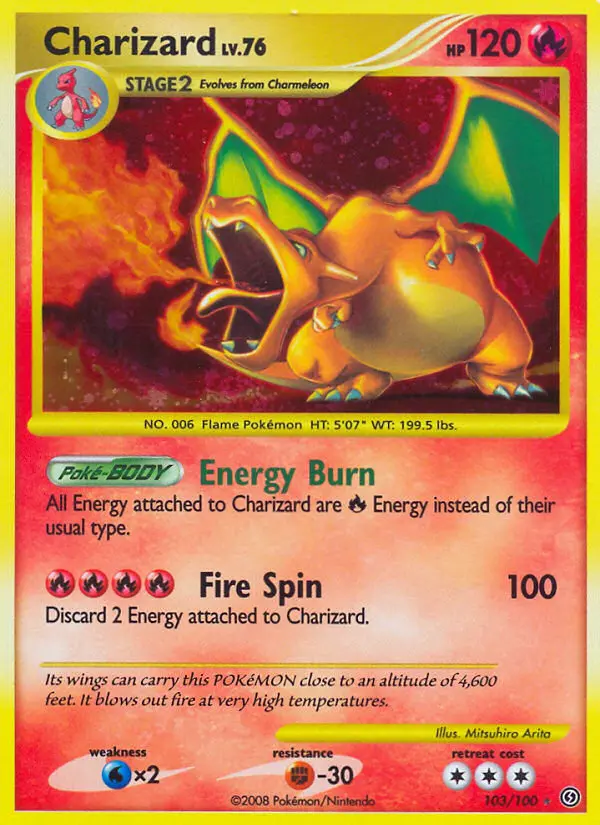 Charizard Rare Pokemon card #103 from Stormfront