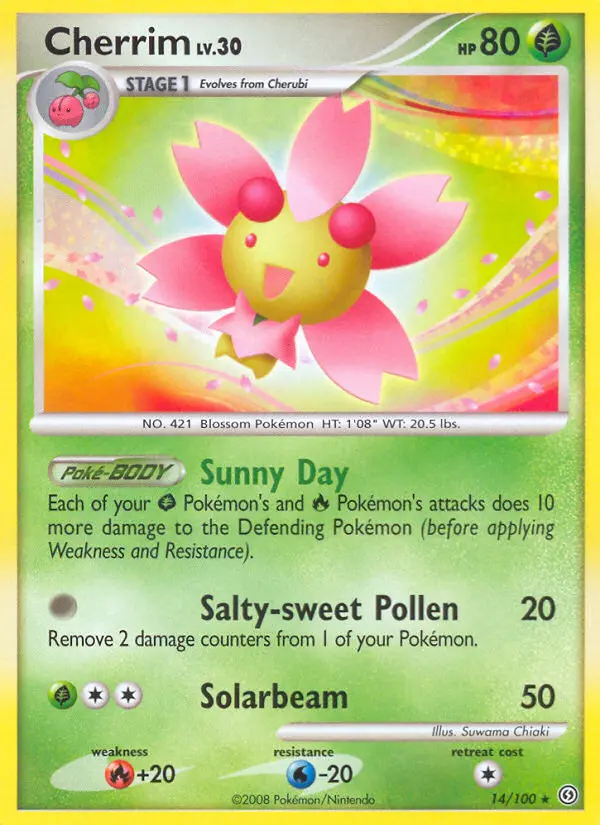 Cherrim Rare Pokemon card #14 from Stormfront