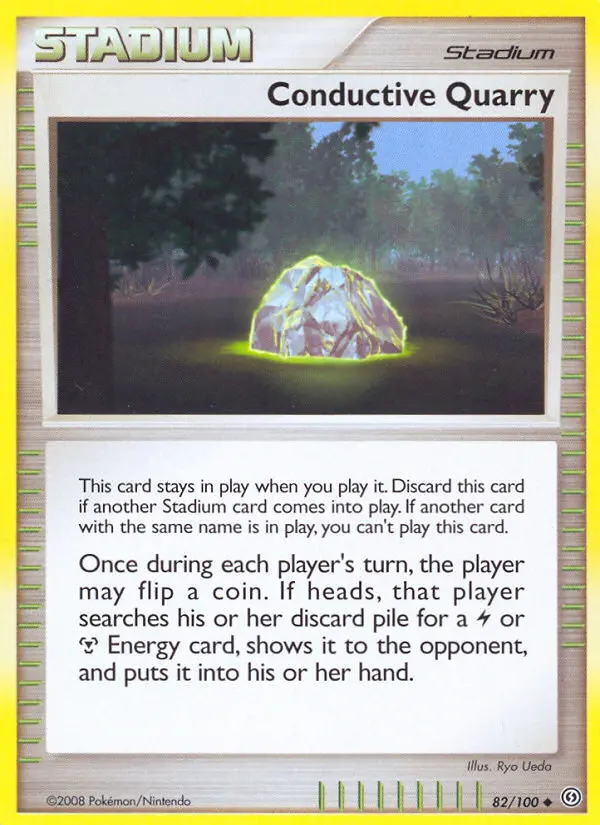 Conductive Quarry Uncommon Pokemon card #82 from Stormfront