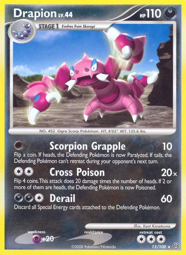 Drapion Rare Pokemon card #15 from Stormfront