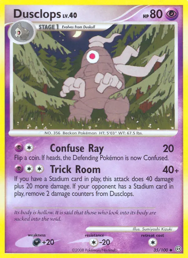 Dusclops Uncommon Pokemon card #35 from Stormfront