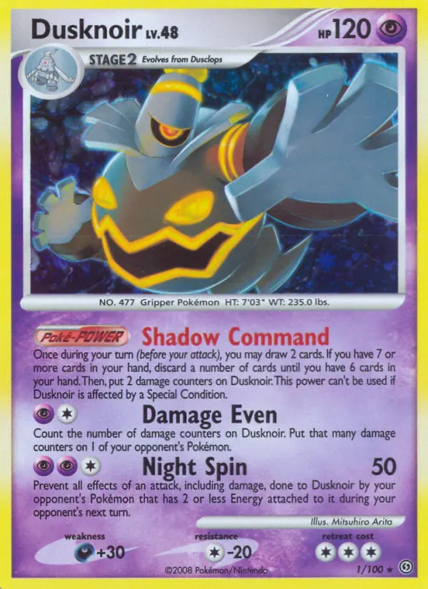 Dusknoir Rare Holo Pokemon card #1 from Stormfront
