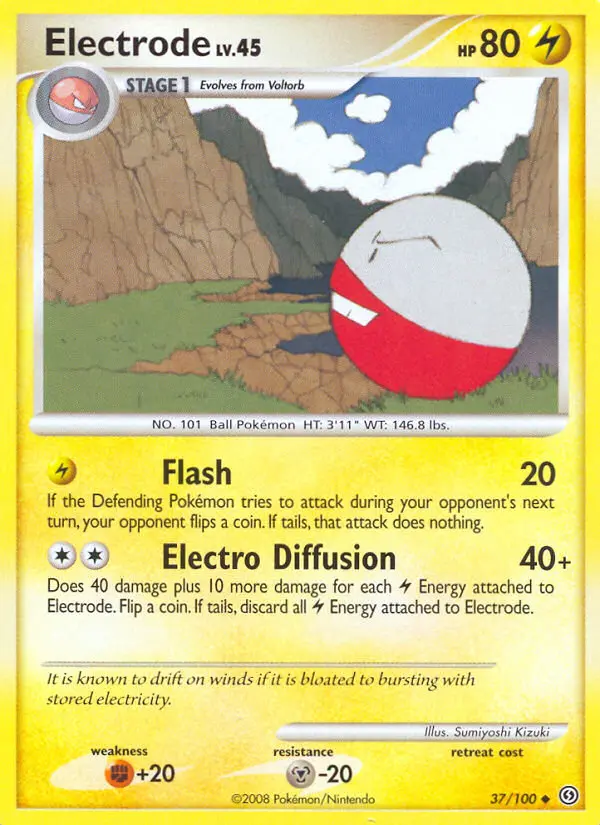 Electrode Uncommon Pokemon card #37 from Stormfront