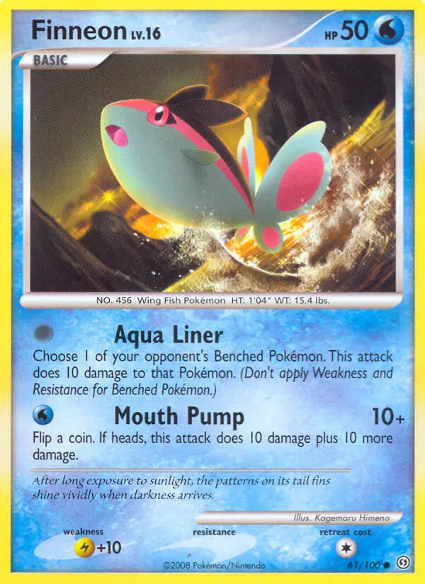 Finneon Common Pokemon card #61 from Stormfront