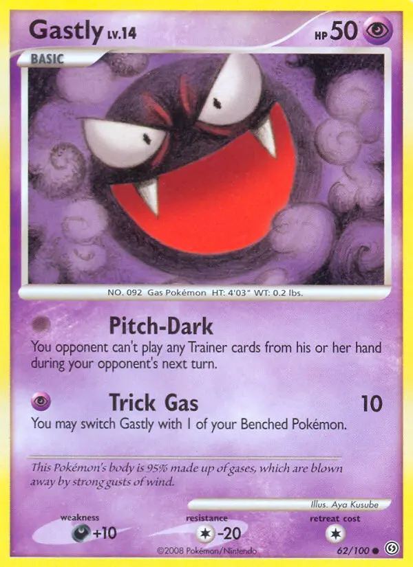 Gastly Common Pokemon card #62 from Stormfront