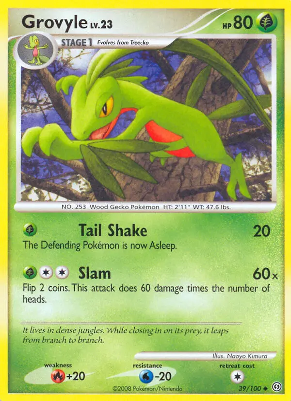 Grovyle Uncommon Pokemon card #39 from Stormfront