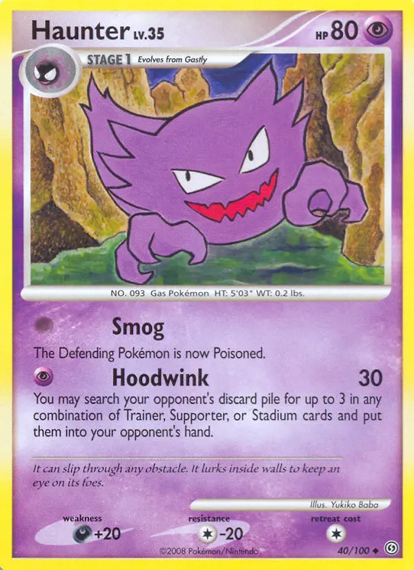 Haunter Uncommon Pokemon card #40 from Stormfront