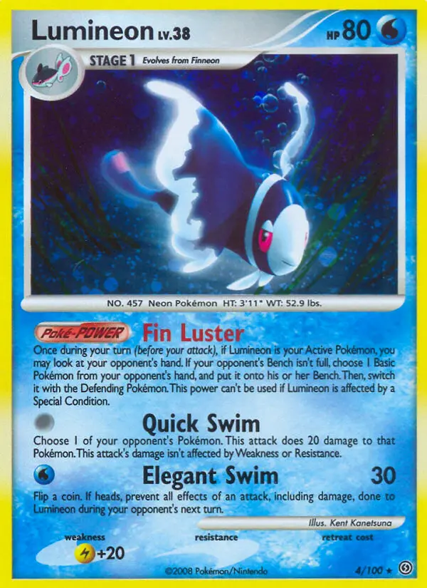 Lumineon Rare Holo Pokemon card #4 from Stormfront