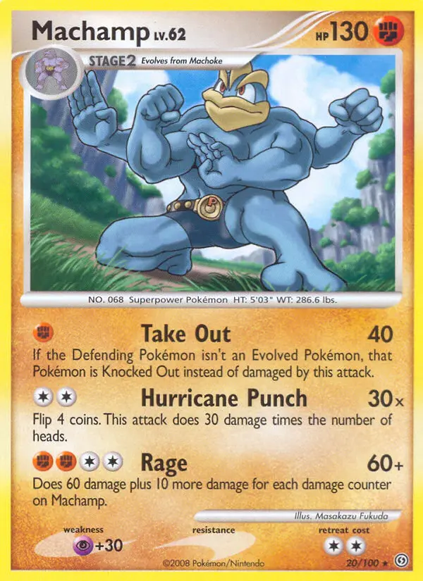Machamp Rare Pokemon card #20 from Stormfront
