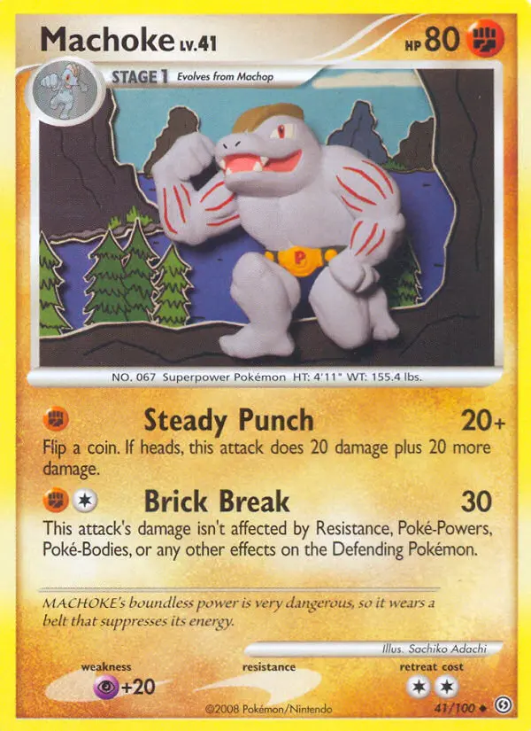 Machoke Uncommon Pokemon card #41 from Stormfront