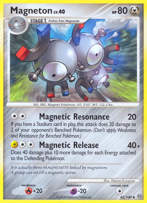 Magneton Uncommon Pokemon card #42 from Stormfront