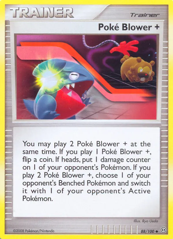 Poké Blower + Uncommon Pokemon card #88 from Stormfront