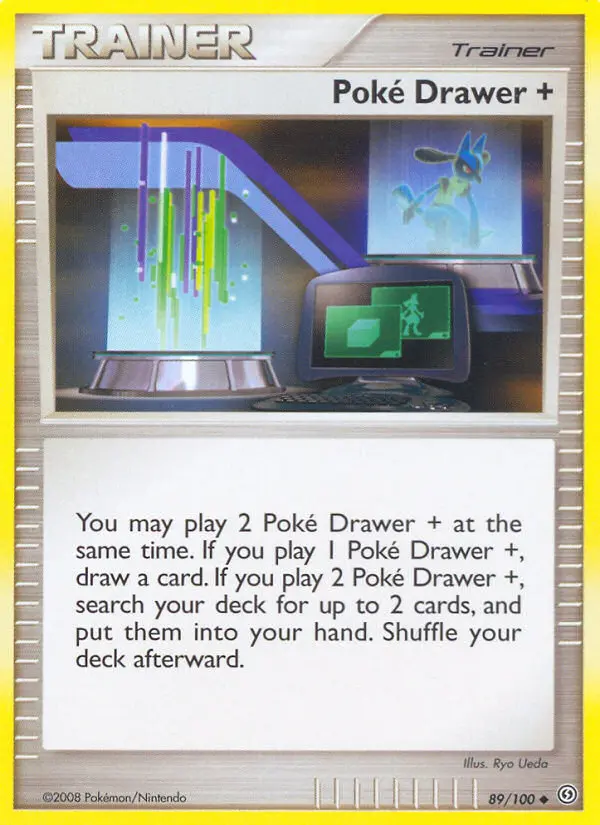Poké Drawer + Uncommon Pokemon card #89 from Stormfront