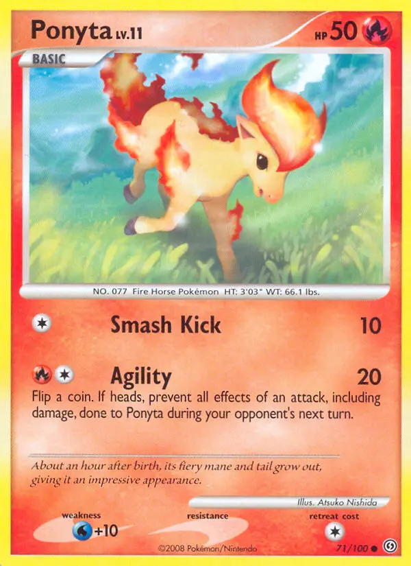 Ponyta Common Pokemon card #71 from Stormfront