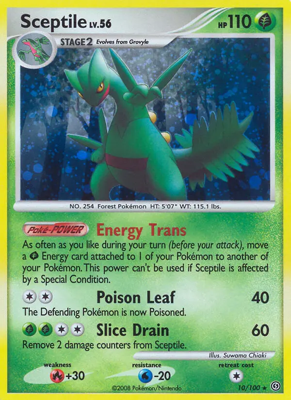 Sceptile Rare Holo Pokemon card #10 from Stormfront
