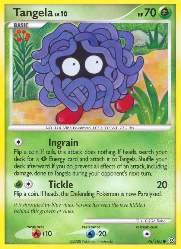 Tangela Common Pokemon card #78 from Stormfront