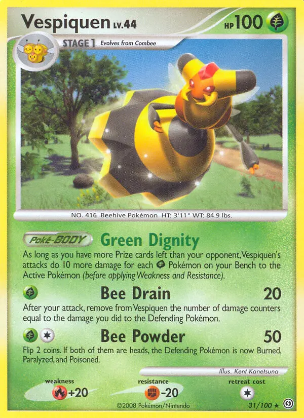 Vespiquen Rare Pokemon card #31 from Stormfront