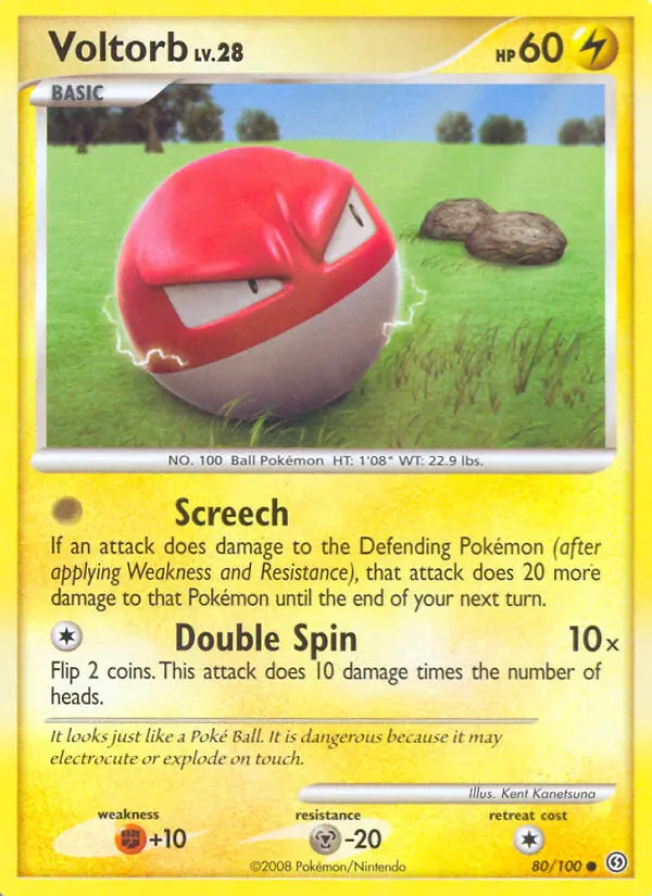 Voltorb Common Pokemon card #80 from Stormfront