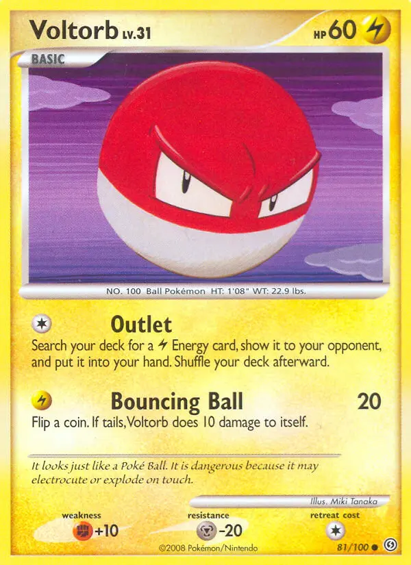 Voltorb Common Pokemon card #81 from Stormfront