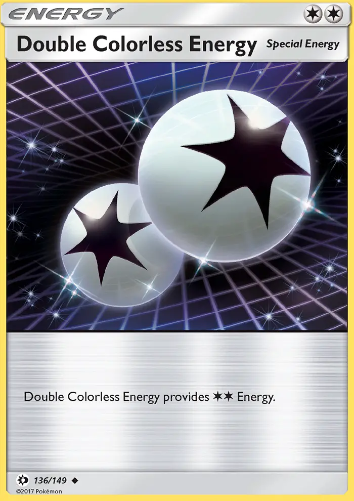 Double Colorless Energy Uncommon Pokemon card #136 from Sun & Moon