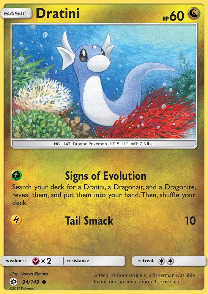 Dratini Common Pokemon card #94 from Sun & Moon