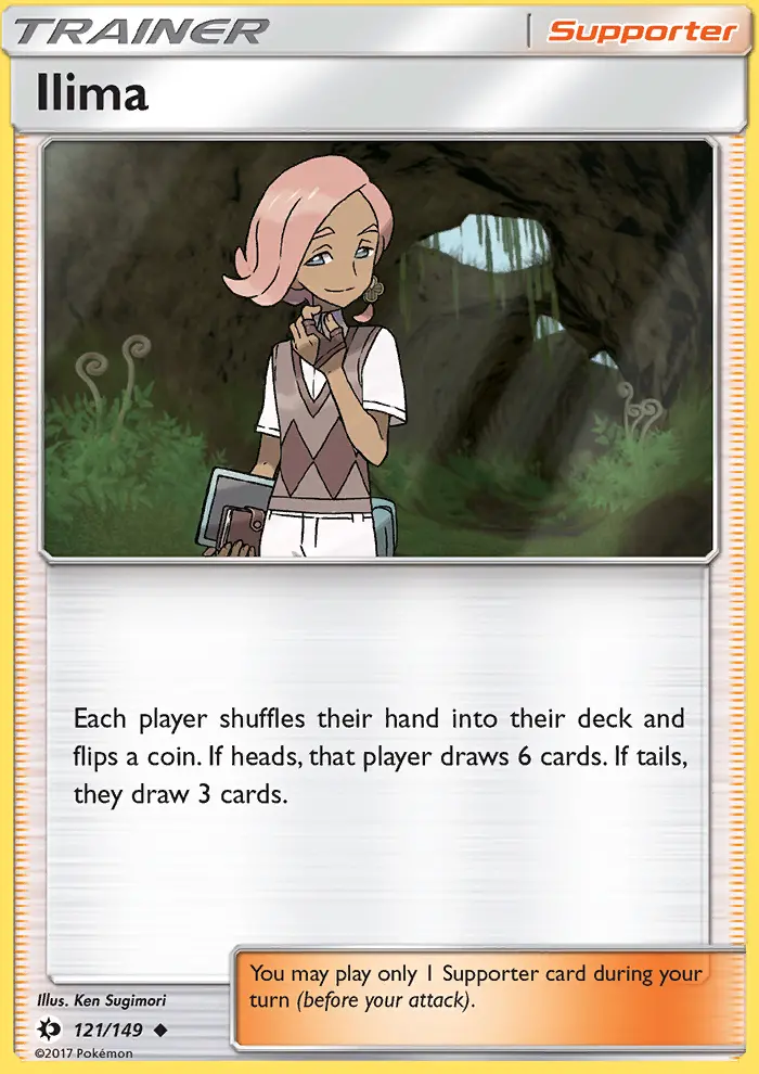 Ilima Uncommon Pokemon card #121 from Sun & Moon