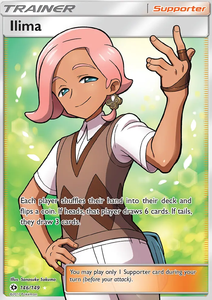 Ilima Ultra Rare Pokemon card #146 from Sun & Moon