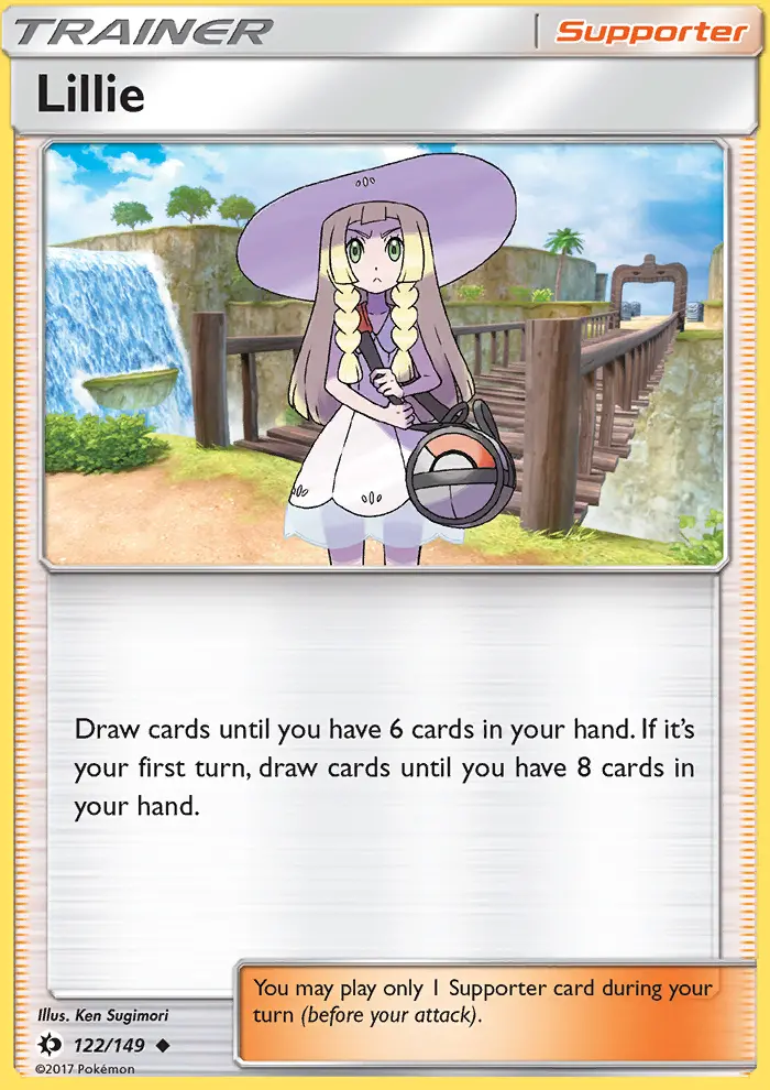 Lillie Uncommon Pokemon card #122 from Sun & Moon