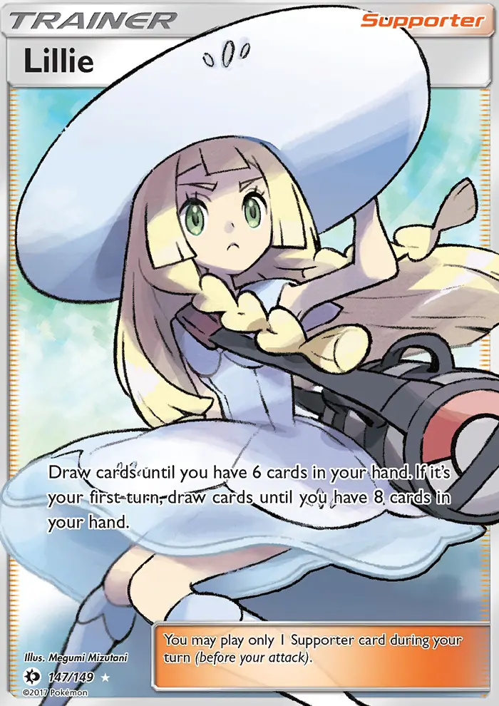 Lillie Ultra Rare Pokemon card #147 from Sun & Moon