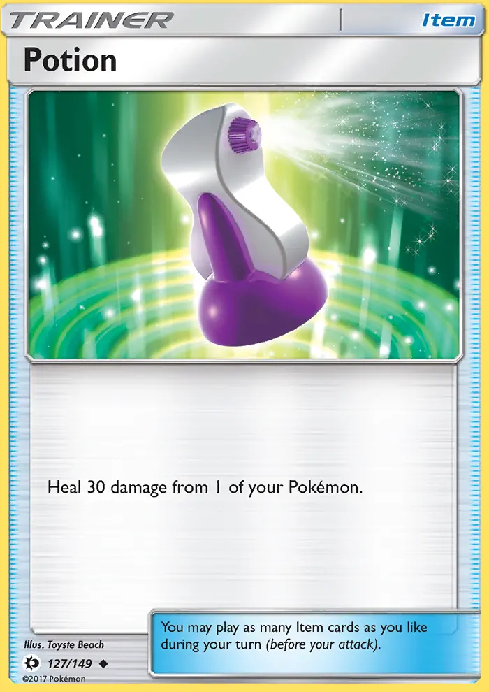 Potion Uncommon Pokemon card #127 from Sun & Moon