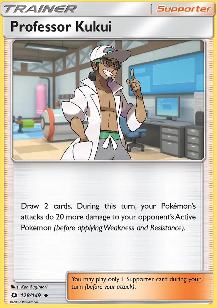 Professor Kukui Uncommon Pokemon card #128 from Sun & Moon