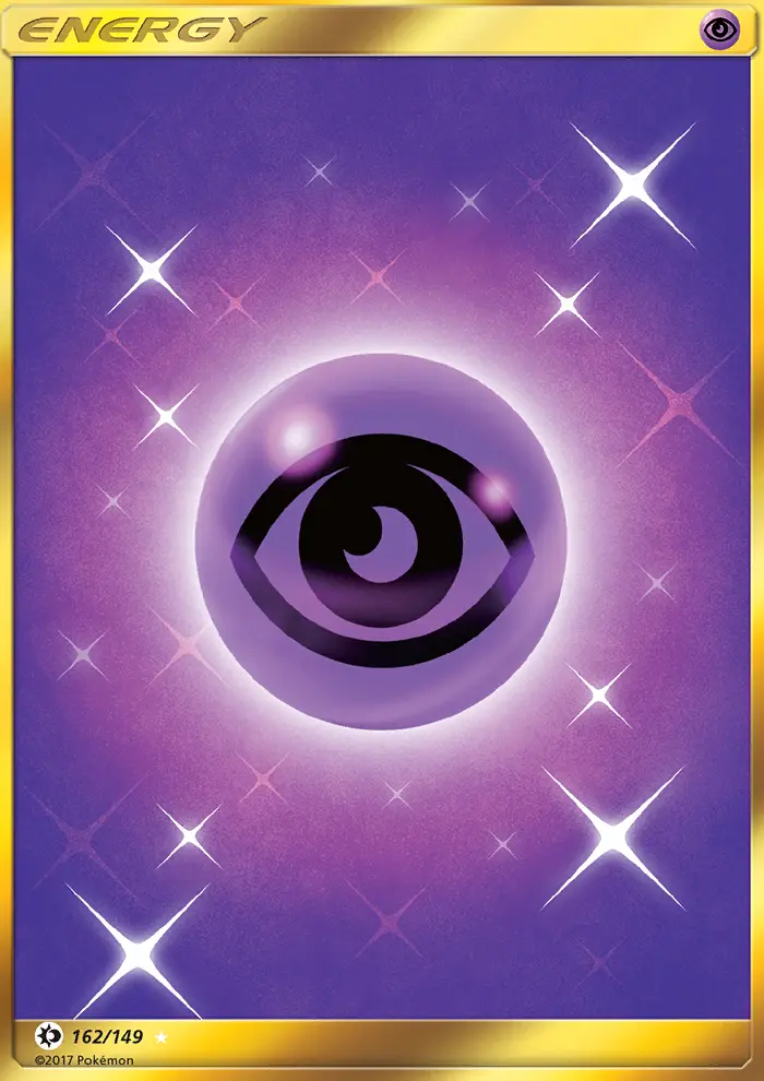 Psychic Energy Secret Rare Pokemon card #162 from Sun & Moon