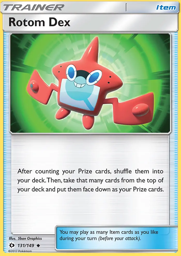 Rotom Dex Uncommon Pokemon card #131 from Sun & Moon