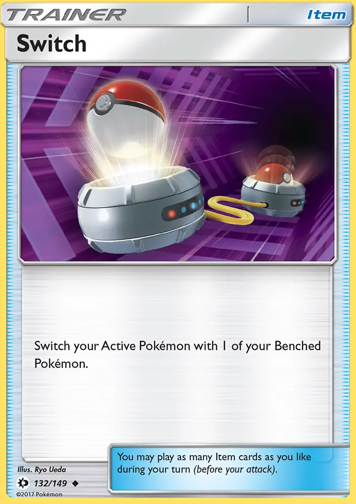 Switch Uncommon Pokemon card #132 from Sun & Moon