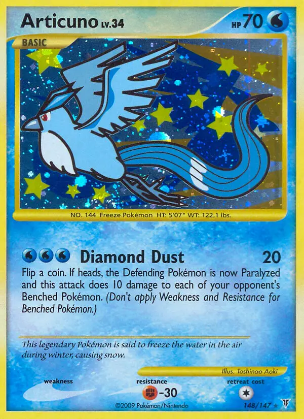 Articuno Rare Pokemon card #148 from Supreme Victors