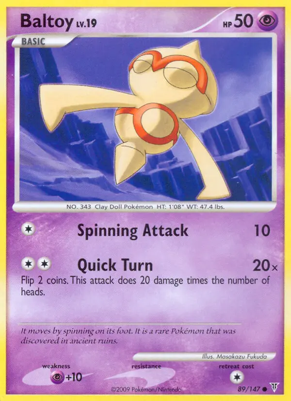 Baltoy Common Pokemon card #89 from Supreme Victors