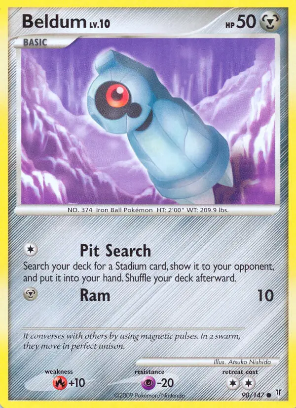 Beldum Common Pokemon card #90 from Supreme Victors