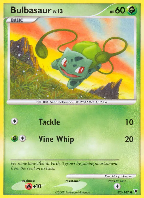 Bulbasaur Common Pokemon card #93 from Supreme Victors