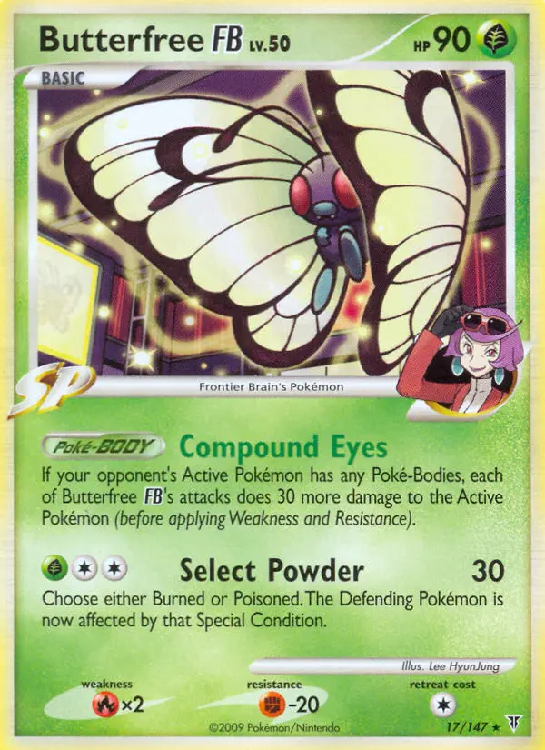 Butterfree FB Rare Pokemon card #17 from Supreme Victors