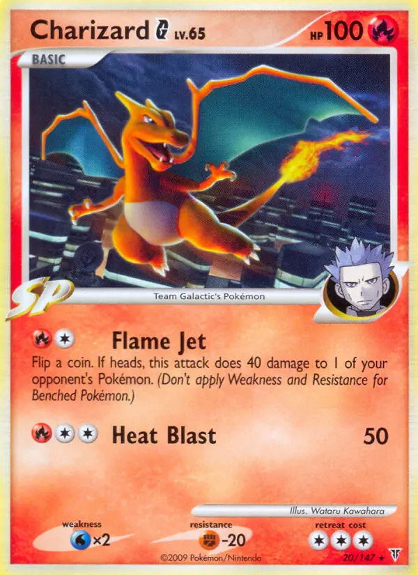 Charizard G Rare Pokemon card #20 from Supreme Victors