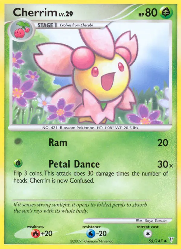 Cherrim Uncommon Pokemon card #55 from Supreme Victors