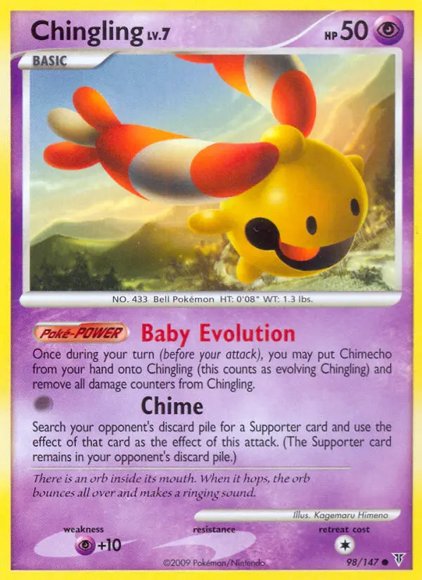 Chingling Common Pokemon card #98 from Supreme Victors