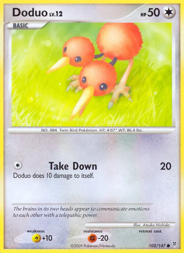 Doduo Common Pokemon card #102 from Supreme Victors